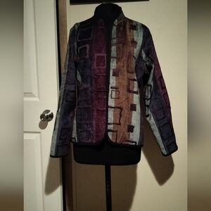 Elegant Women's Geometric Blazer Reversible